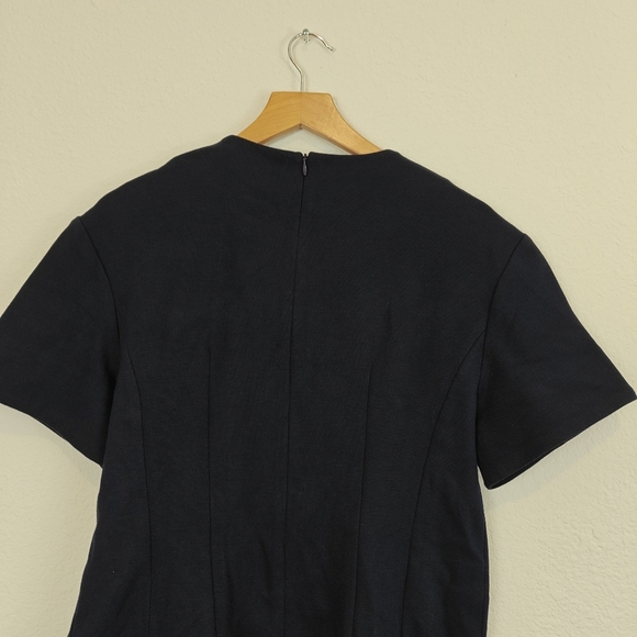 M.M. Lafleur The Krader Crew neck Top Textured Ponte In Navy Blue Size Medium - Picture 14 of 14